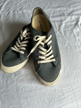 SeaVees Navy Canvas Sneakers Size 10 Casual Lace-Up Shoes